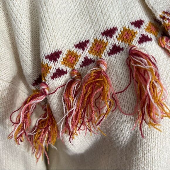 Matilda Jane Cream Aztec Fringe Cardigan -- XS - Picture 6 of 13